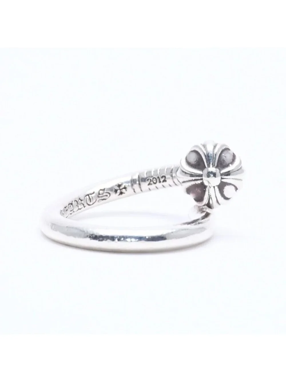 Chrome Hearts Rng Nail Cross Ball Ring 925 Sterling Silver